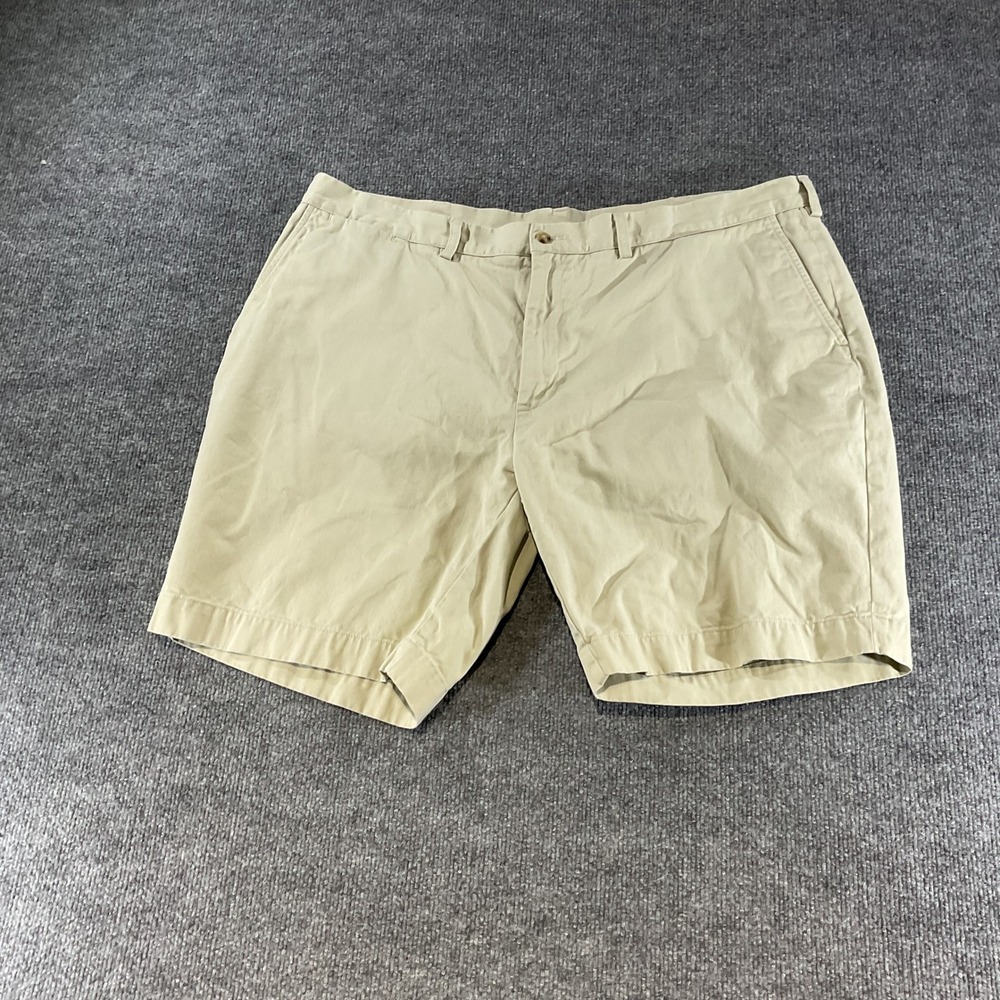 Polo Ralph Lauren Mens Classic Fit Chino Shorts Khaki Tan Size 42 Cotton Twill